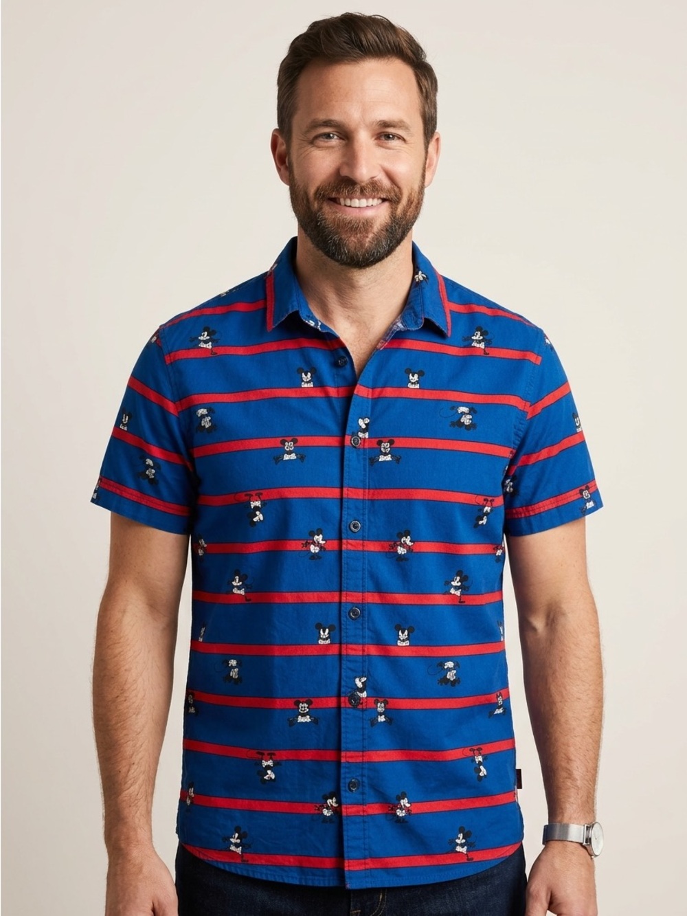 Set of Two Men’s Disney Button Down Shirts